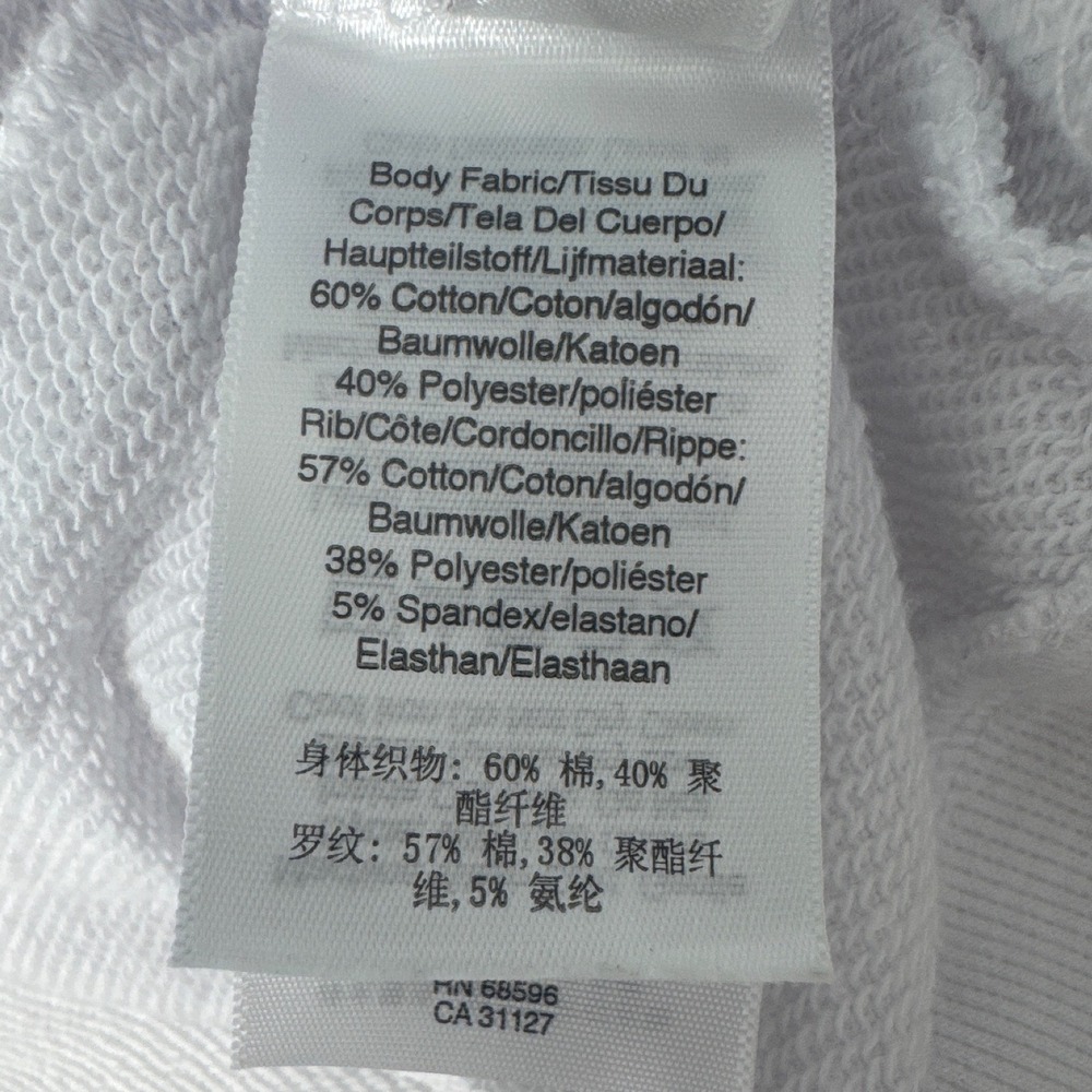 DKNY Hoodie Dress Womens Medium White Excellent Sport Logo Drawstring Waist - Picture 9 of 10